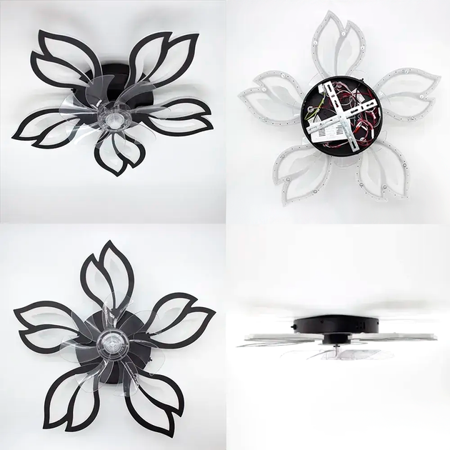 Люстра з вентилятором FAN ASTRA 52W+19W чорна Esllse 5000Lm керована світлодіодна Ø625x125мм LED BLACK - зображення 2