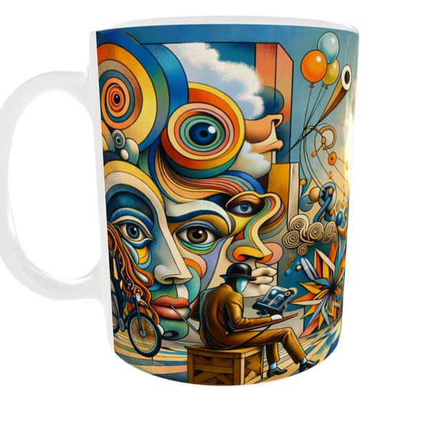 Кружка 330 мл «Pop-Surreal Dream» з серії Art Collection — преміальний арт-дизайн у стилі поп-сюрреалізм - изображение 3