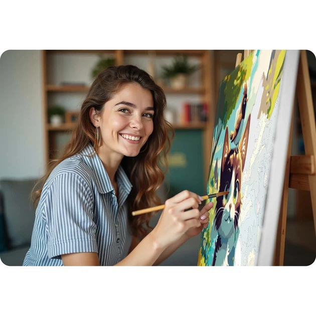 Картина за номерами Massido Котик 40x50 см 699021 (5903890631123) - зображення 11