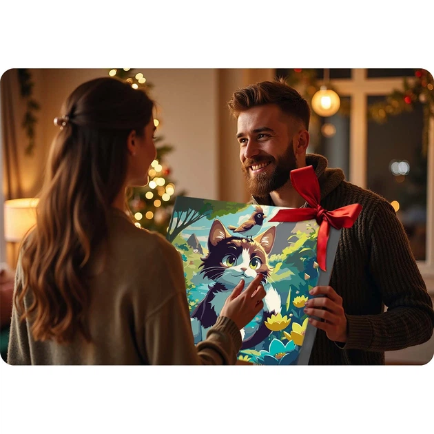 Картина за номерами Massido Котик 40x50 см 699021 (5903890631123) - зображення 12