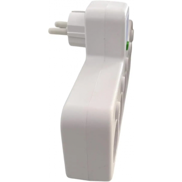 Сітковий фільтр, перехідник, адаптер 10A 2500 W 8625UL LED, 4-220 V, 2-USB, 1-Type-C - зображення 9