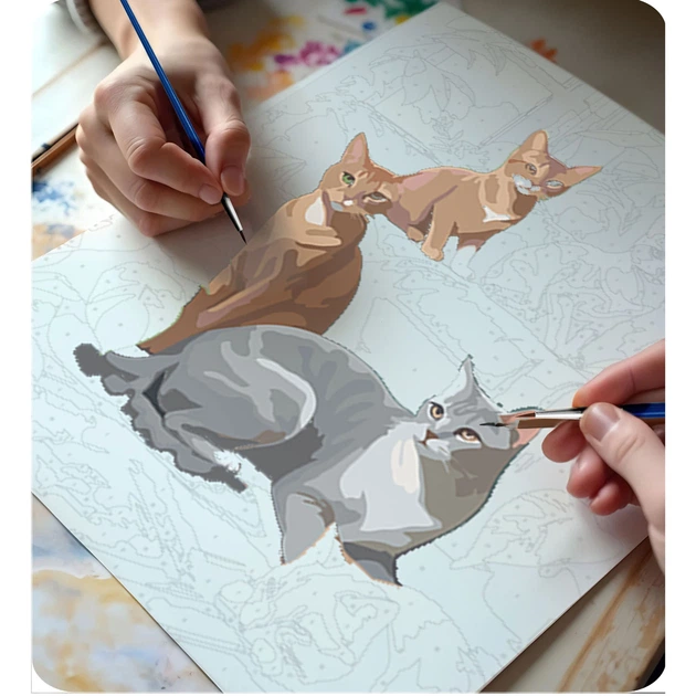 Картина за номерами Massido Коти 40 x 50 см 699015 (5903890623968) - зображення 3