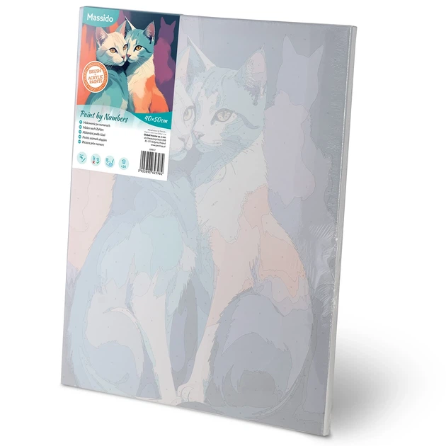 Картина за номерами Massido Два коти 40x50 см 699017 (5903890623982) - зображення 2