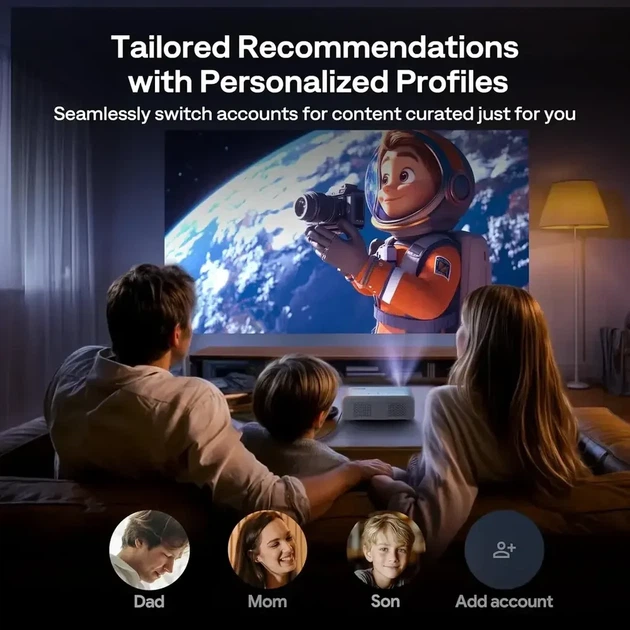 Проектор Aurzen EAZZE D1G Google TV Smart Projector - зображення 5