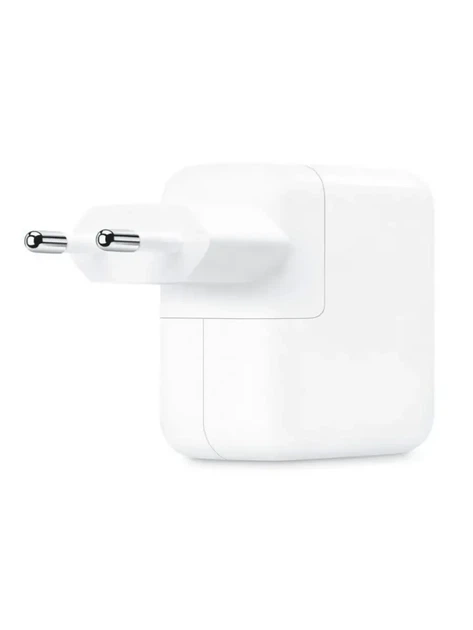 Сетевой адаптер питания, быстрая зарядка 35W, на два USB-C для Android и iPhone, белый - Фото 2 Сетевой адаптер питания, быстрая зарядка 35W, на два USB-C для Android и iPhone, белый - изображение 2