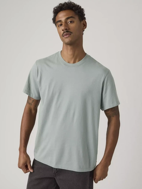 Футболка бавовняна довга чоловіча Levi`s Ng Essential Tee 005GZ-0010 L Сіра (5401187814681) - зображення 3