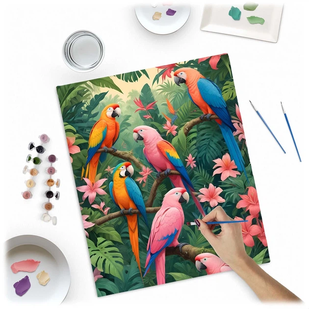 Картина за номерами Massido Папугі 40x50 см 699019 (5903890624002) - зображення 7