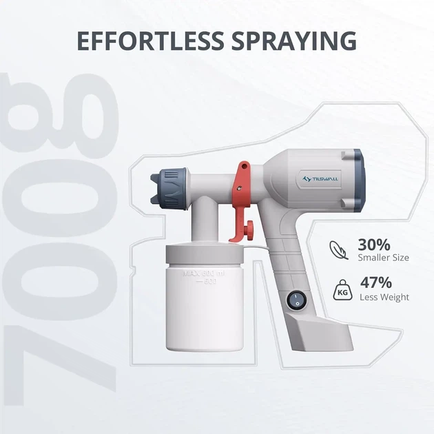 Електричний фарбопульт Tilswall Paint Sprayer Ultra-Light (600 мл) - Фото 2 Електричний фарбопульт Tilswall Paint Sprayer Ultra-Light (600 мл) - изображение 2