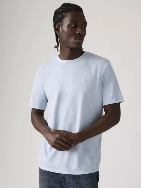 Футболка бавовняна довга чоловіча Levi`s Ng Essential Tee 005GZ-0004 L Блакитна (5401187814841) - зображення 3