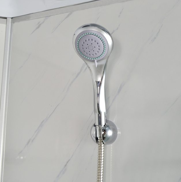Душовий бокс TKF TKF100/1 Білий Онікс WG 100×100×215 см, кутовий, хромовий профіль, матове скло, низький піддон - изображение 3