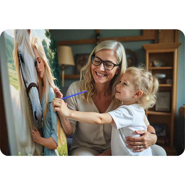 Картина за номерами Massido Портрет жінки з конем 40x50 см 699006 (5903890623876) - зображення 8