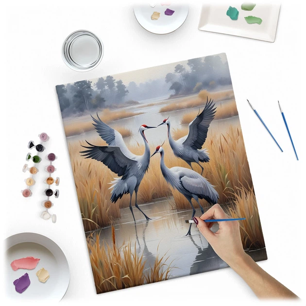 Картина за номерами Massido Журавлі 40x50 см 699008 (5903890623890) - зображення 3