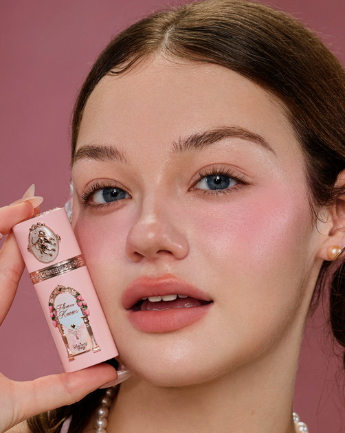 Рідкі рум’яна Flower Knows (Флавер Ноуз) Strawberry Cupid All Day Glow Liquid Blush сяйво на весь день, 7 г - 01-Frosty Strawberry - зображення 3