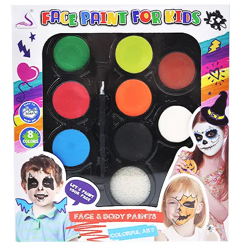 Набор аквагрима детский боди-арт Face Paint For Kids 8 цветов - Фото 3 Набор аквагрима детский боди-арт Face Paint For Kids 8 цветов - изображение 3
