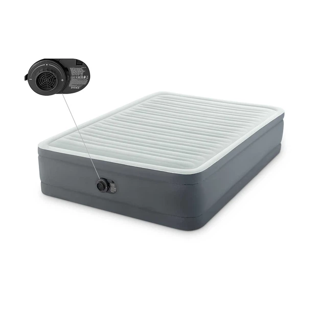 Надувний матрац Intex з вбудованим електричним насосом 203 x 152 x 46 см 64906ND (6941057423494) - зображення 3