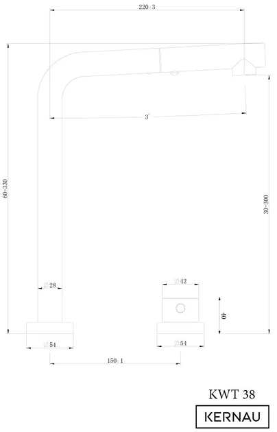 Bateria kuchenna Kernau KWT 38 Window Steel - obraz 2