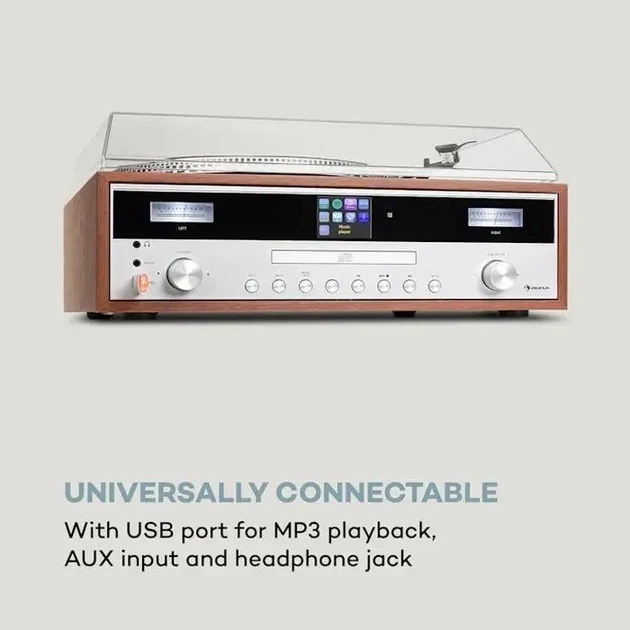 Музичний центр, Стереосистема 8в1, Wifi,Bt,Fm,Cd,Aux, Auna Birmingem, Hifi, з Німеччини - зображення 4