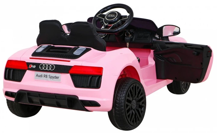 Samochód elektryczny dla dzieci Audi R8 na akumulator dla dzieci + Pilot + EVA + Wolny Start + MP3 LED Różowy (PA.HL1818.ROZ) (5903864914771) - obraz 3