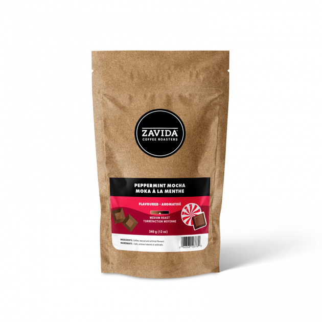 Кава Zavida Peppermint Mocha Coffee "Мокко з перцевою м'ятою" Обсмаження Середнє 340г (мелена) - Фото 1 Кава Zavida Peppermint Mocha Coffee "Мокко з перцевою м'ятою" Обсмаження Середнє 340г (мелена) - изображение 1