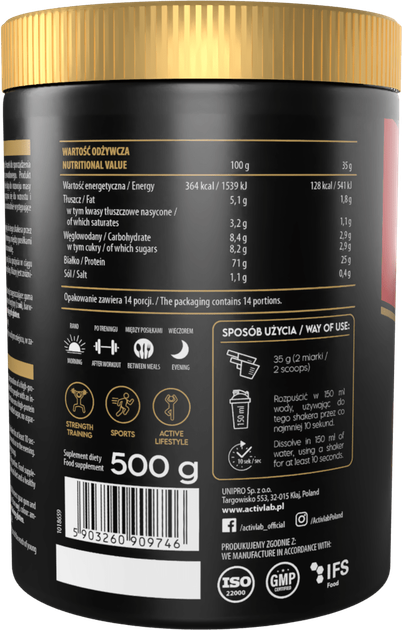 Białko ActivLab WPC Standard 500 g Dubajska czekolada (5903260909746) - obraz 3
