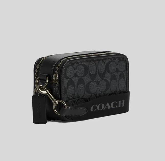 Сумка Coach Wyatt Crossbody In Signature Canvas через плечо кожаная коуч - изображение 5