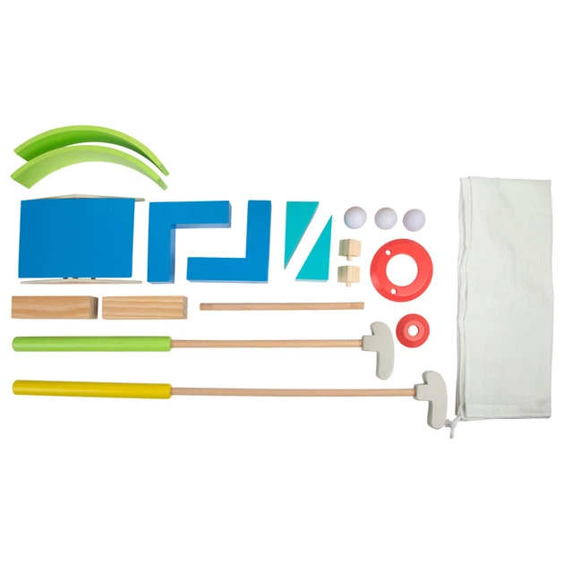 Ігровий набір Small Foot Дерев’яний міні-гольф 20 елементів (11964) (4020972119643) - зображення 2