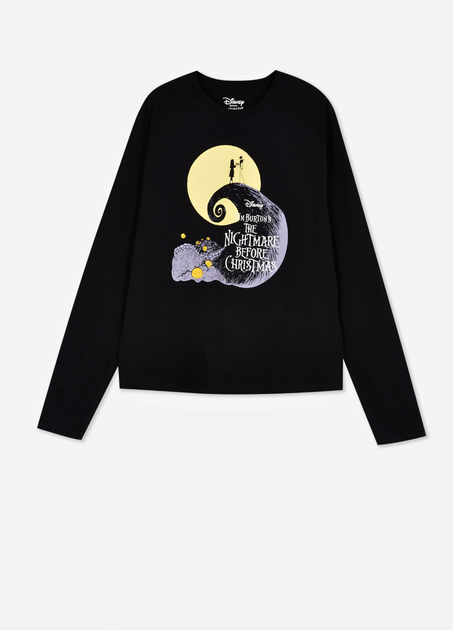 Домашній піжамний Чоловічий лонгслів Primark The Nightmare Before Christmas XXS Для дому та сну Чорний (9155) - Фото 4 Домашній піжамний Чоловічий лонгслів Primark The Nightmare Before Christmas XXS Для дому та сну Чорний (9155) - зображення 4