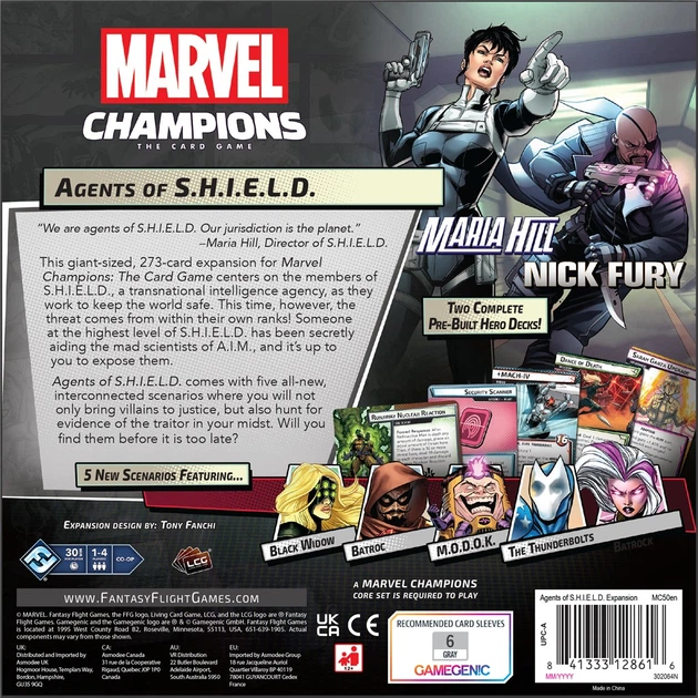 Додаток до настільної гри Fantasy Flight Games Marvel Champions Agents of S.H.I.E.L.D Expansion (841333128616) - зображення 3