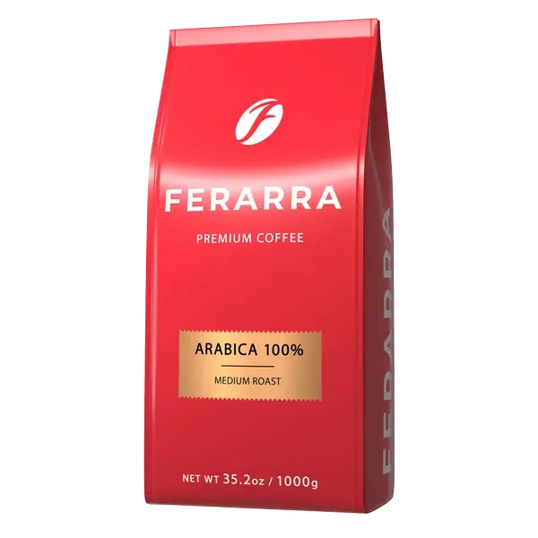 Кава в зернах Ferrara Arabica 100% зерно 1 кг (7673) - Фото 1 Кава в зернах Ferrara Arabica 100% зерно 1 кг (7673) - изображение 1