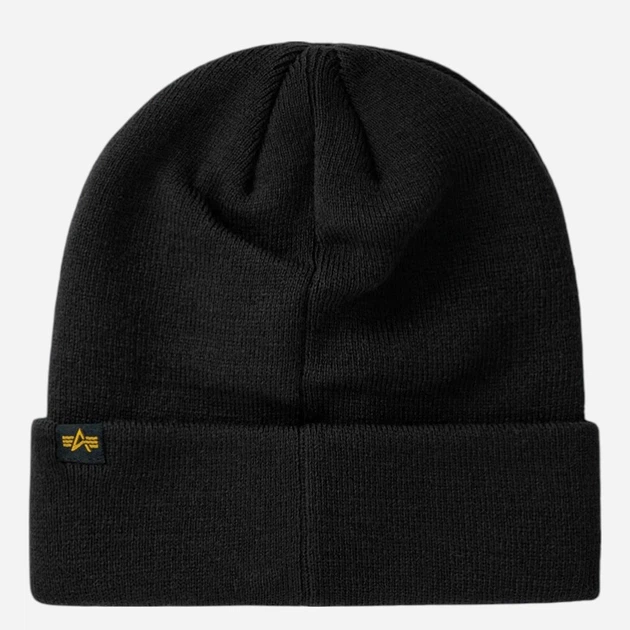 Czapka beanie Alpha Industries 128924-03 One Size Czarna - obraz 3