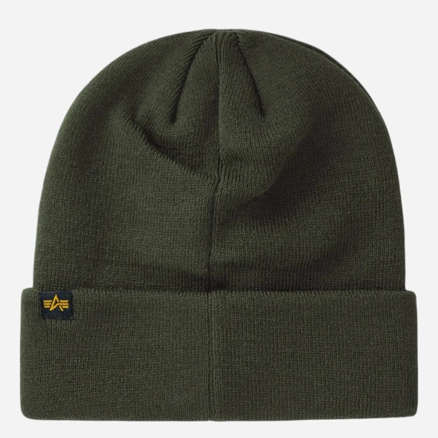 Czapka beanie Alpha Industries 128924257 One Size Zielona - obraz 3