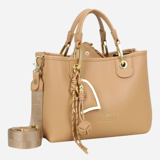 Torebka crossbody damska mała Braccialini B18841-YY-367 Beżowa - obraz 4