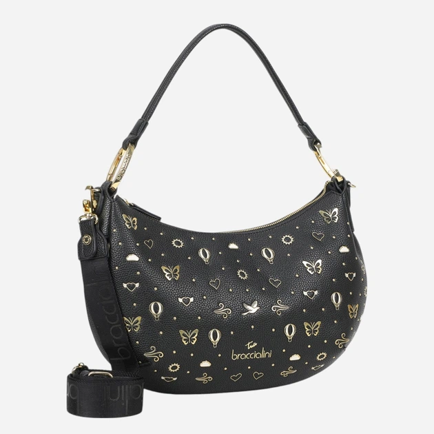 Torebka crossbody damska mała Braccialini B18882-YY-100 Czarna - obraz 4