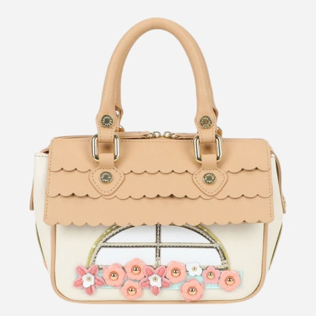 Torebka crossbody damska skórzana Braccialini B19041-PP-818 Beżowa - obraz 3