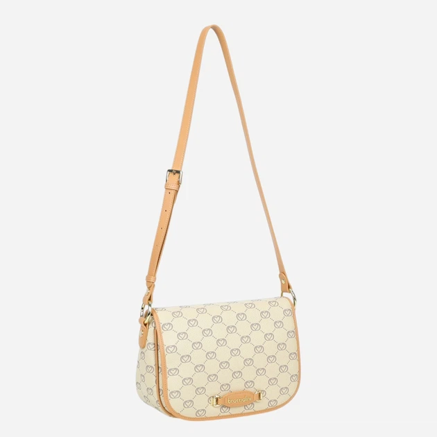 Torebka crossbody damska skórzana Braccialini B19055-PP-305 Beżowa - obraz 4