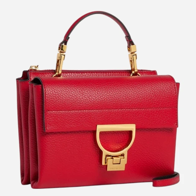 Сумка крос-боді жіноча з натуральної шкіри маленька Coccinelle E1MD555B701-R02 Червона (800070354170) - зображення 2