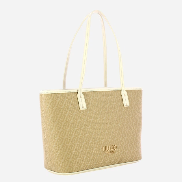 Сумка шопер жіноча тканинна Liu Jo AA6071T378A-00005 Бежева (800070353733) - зображення 3