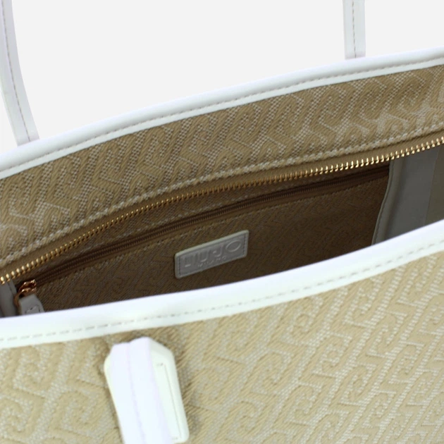 Сумка шопер жіноча тканинна Liu Jo AA6071T378A-00005 Бежева (800070353733) - зображення 4