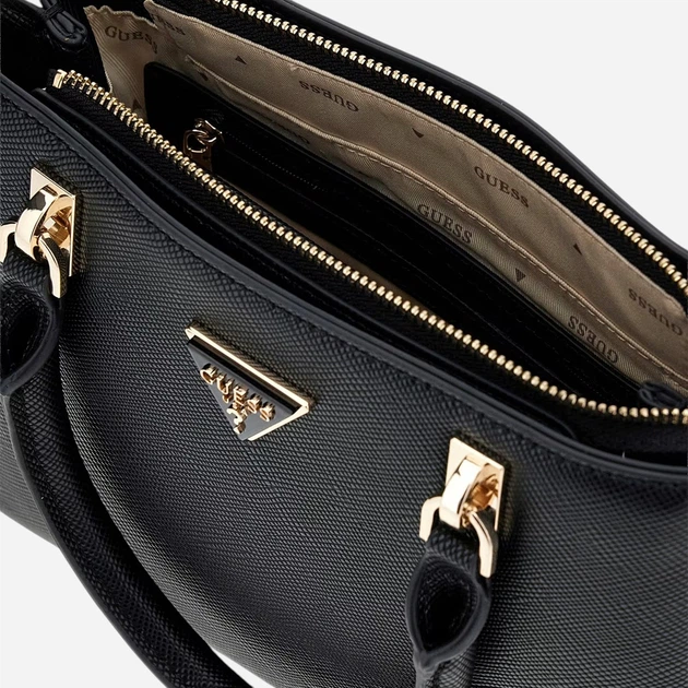 Сумка крос-боді через плече жіноча зі штучної шкіри середня Guess HWZG9672050-BLA Чорна (800070352318) - зображення 5