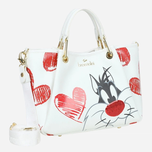 Torebka crossbody damska mała Braccialini LT267-YY-818 Biała - obraz 4