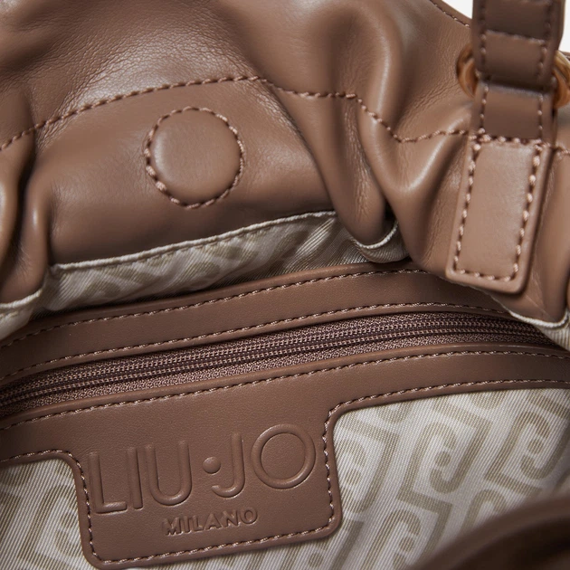 Сумка хобо жіноча зі штучної шкіри велика Liu Jo AA6098E0958-71409 Коричнева (800070353745) - зображення 4