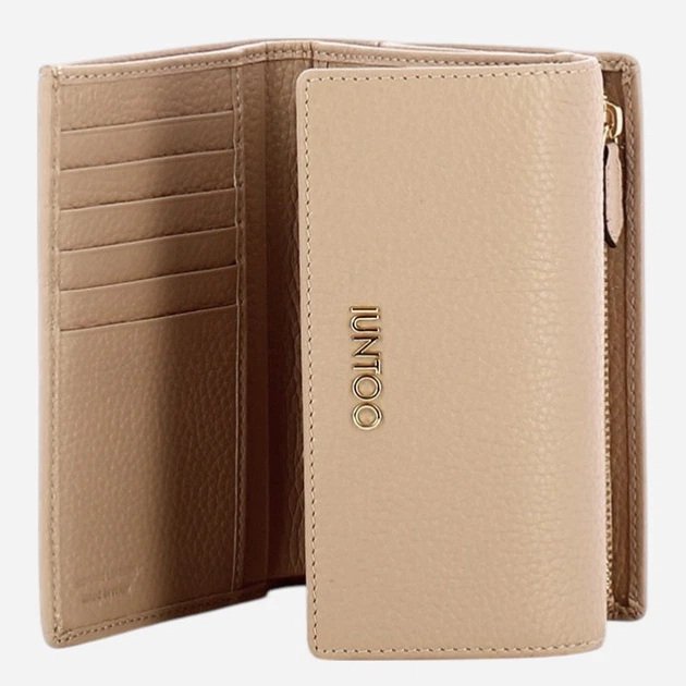 Гаманець жіночий шкіряний для карток IUNTOO 167078380 Пудровий (800070356317) - зображення 3