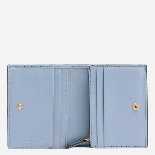 Гаманець жіночий шкіряний для карток The Bridge 01802401-00A Світло-синій (800070354457) - зображення 3