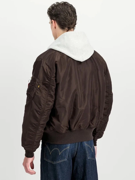 Бомбер чоловічий Alpha Industries 100101696 XL Коричневий (800070355475) - зображення 2