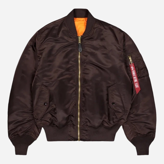 Бомбер чоловічий Alpha Industries 100101696 L Коричневий (800070355474) - зображення 4