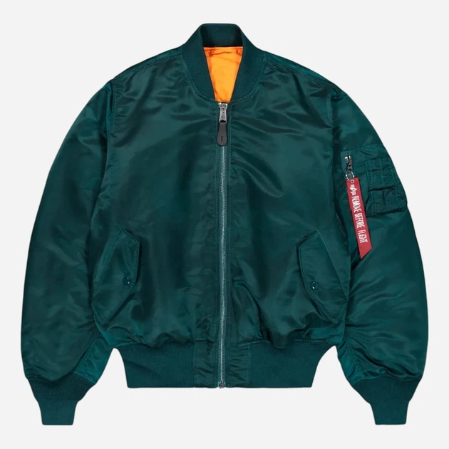 Бомбер чоловічий Alpha Industries 100101-02 M Морська хвиля (800070355477) - зображення 4