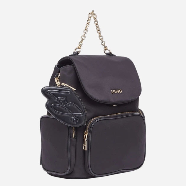 Рюкзак жіночий тканинний Liu Jo AA6174T382A-22222 Чорний (800070353828) - зображення 3