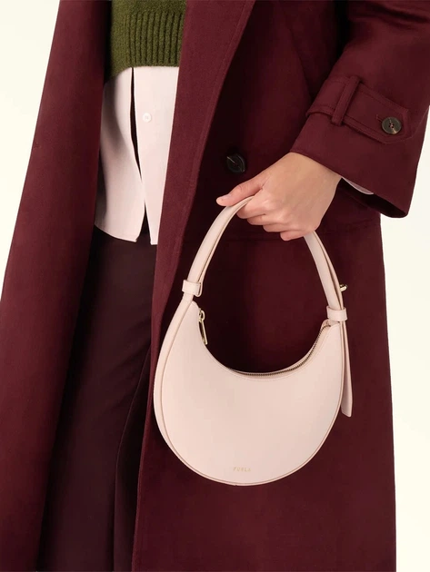 Сумка жіноча з натуральної шкіри маленька Furla WE00649AX07334355S1007 Рожева (800070352186) - зображення 2