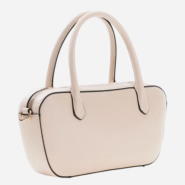 Сумка багет сідло жіноча зі штучної шкіри маленька Guess HWBG9899050-LTA Бежева (800070352286) - зображення 3