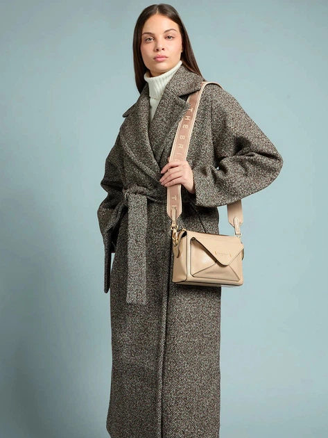 Сумка крос-боді через плече жіноча з натуральної шкіри маленька The Bridge 04290401-TH Молочна (800070354482) - зображення 3